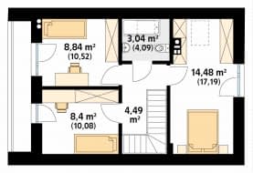 Rzut projektu Porfir 2 (CE) - poddasze