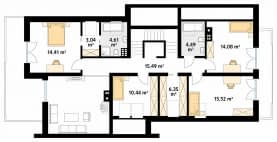 Rzut projektu Karmin (CE) - poddasze