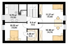 Rzut projektu Albit (KO) - poddasze