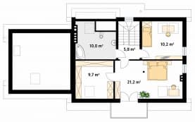 Rzut projektu Dudek 3 (KO) - poddasze