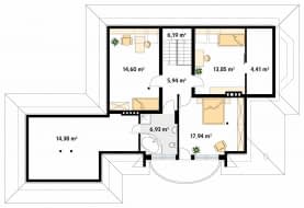 Rzut projektu Aria 4 (CE) - poddasze