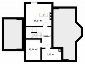 Rzut projektu Wilga 4 (CE) - piwnica