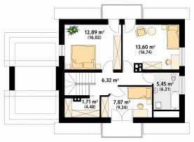 Rzut projektu Azalia 2 (CE) - poddasze