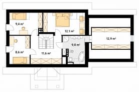 Rzut projektu Sójka 3 (CE) - poddasze