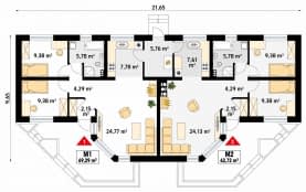 Rzut projektu Atlas (CE) - parter