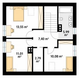 Rzut projektu Ceres (CE) - poddasze