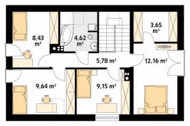 Rzut projektu Jagoda 2 (CE) - poddasze