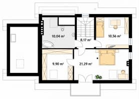 Rzut projektu Dudek (KO) - poddasze