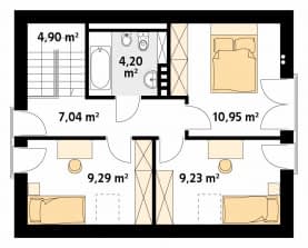 Rzut projektu Alicja (CE) - poddasze