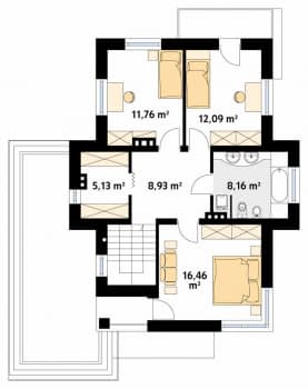 Rzut projektu Cyprys 3 (CE) - pietro1