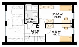 Rzut projektu Lisek dr-T (DR-T) - poddasze