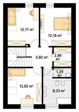 Rzut projektu Antara 2 (CE) - poddasze