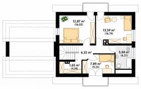 Rzut projektu Azalia 3 (CE) - poddasze