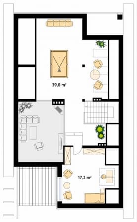 Rzut projektu Aga (CE) - poddasze