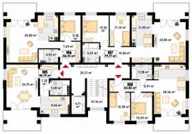 Rzut projektu Akant 2 (CE) - pietro1