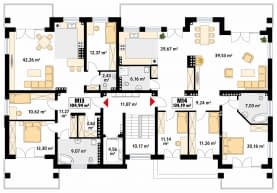 Rzut projektu Akant 2 (CE) - pietro3