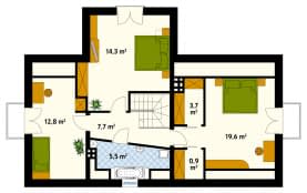 Rzut projektu Alka 2 (CE) - poddasze