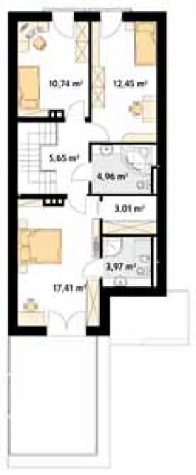 Rzut projektu Ametyst (CE) - poddasze