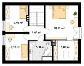 Rzut projektu Balbinka (KO) - poddasze
