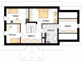 Rzut projektu Sójka (CE) - poddasze