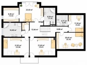 Rzut projektu Avant (CE) - poddasze