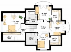 Rzut projektu Bachus 9 (CE) - poddasze