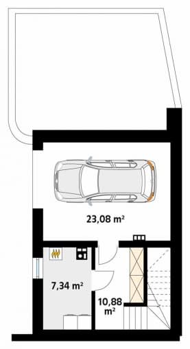 Rzut projektu Agrest 2 (CE) - piwnica
