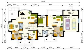 Rzut projektu Atol (CE) - parter