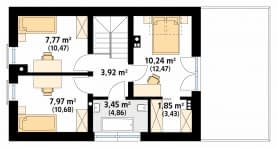 Rzut projektu Bez 2 (KO) - poddasze