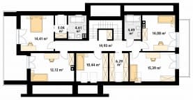 Rzut projektu Karmin 2 (CE) - poddasze