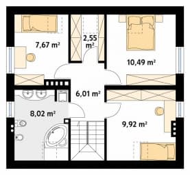 Rzut projektu Kulczyk 2 (CE) - poddasze