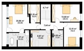 Rzut projektu Pogodny 3 (CE) - poddasze