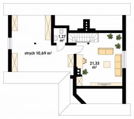Rzut projektu Szyper 11 (CE) - poddasze