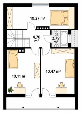Rzut projektu Takt (Y) - poddasze