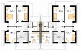 Rzut projektu Piryt (CE) - poddasze