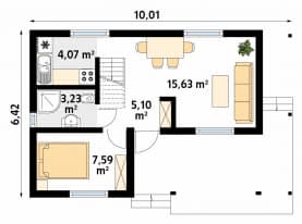 Rzut projektu Biedronka dr-S (DR-S) - parter