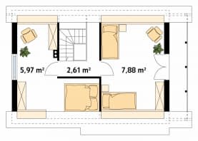 Rzut projektu Biedronka bal (BAL) - poddasze