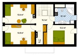 Rzut projektu Magnolia (CE) - poddasze
