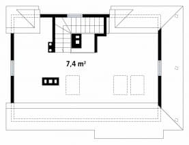 Rzut projektu Biedronka 2 dr-S (DR-S) - poddasze