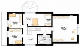 Rzut projektu Jagodowy 3 (KE) - poddasze