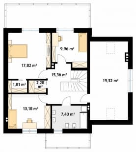 Rzut projektu Sopran 8 (CE) - poddasze