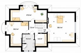 Rzut projektu Bachus 6 (CE) - poddasze