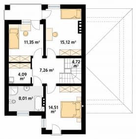 Rzut projektu Pinia 2 (CE) - pietro1