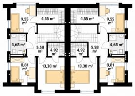 Rzut projektu Bali (CE) - poddasze