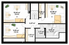 Rzut projektu Tercja 4 (CE) - poddasze
