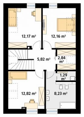 Rzut projektu Antara (CE) - poddasze