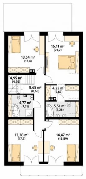 Rzut projektu Amarylis 5 (CE) - poddasze