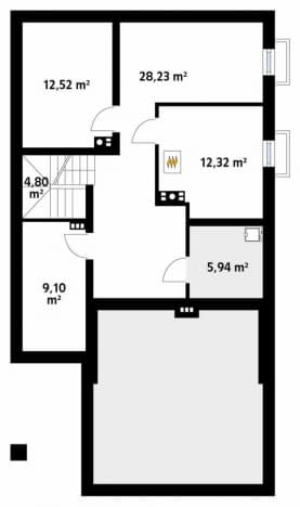 Rzut projektu Amarylis 3 (CE) - piwnica