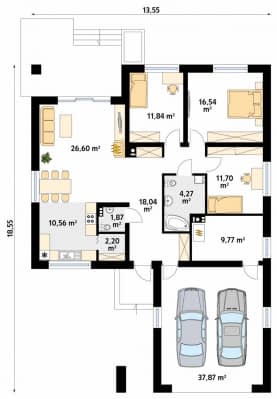 Rzut projektu Kiwi 4 (CE) - parter