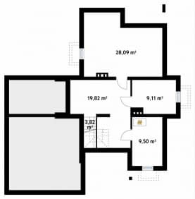 Rzut projektu Cyprys 8 (KO) - piwnica